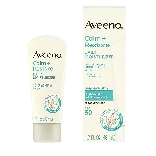 Aveeno Calm + Restore Daily Moisturizer Mineral Sunscreen SPF 30
