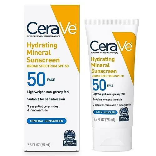 CeraVe 100% Mineral Sunscreen SPF 50 Face