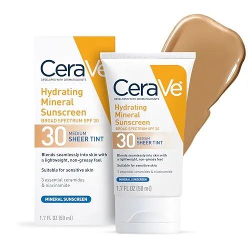 CeraVe Hydrating Mineral Sunscreen SPF 30 Face Sheer Tint