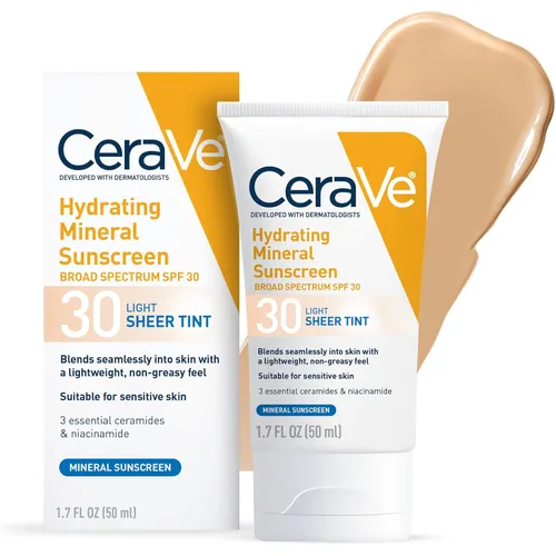 CeraVe Hydrating Mineral Sunscreen SPF 50 Face Sheer Tint